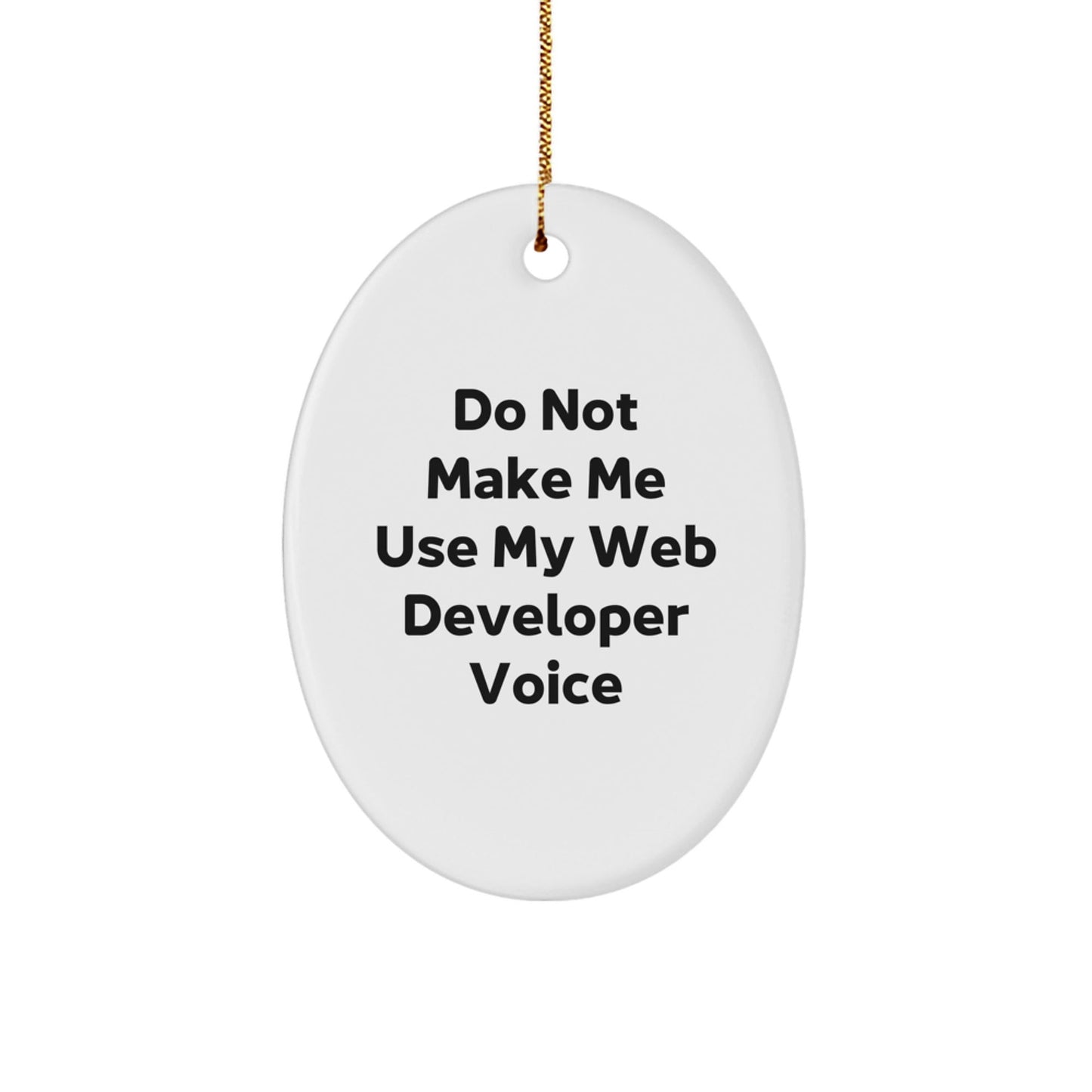 Funny Web Developer Gifts from Men, Oval Ornament for Web Developer Friends, Christmas Unique Gifts - The Buy Boom