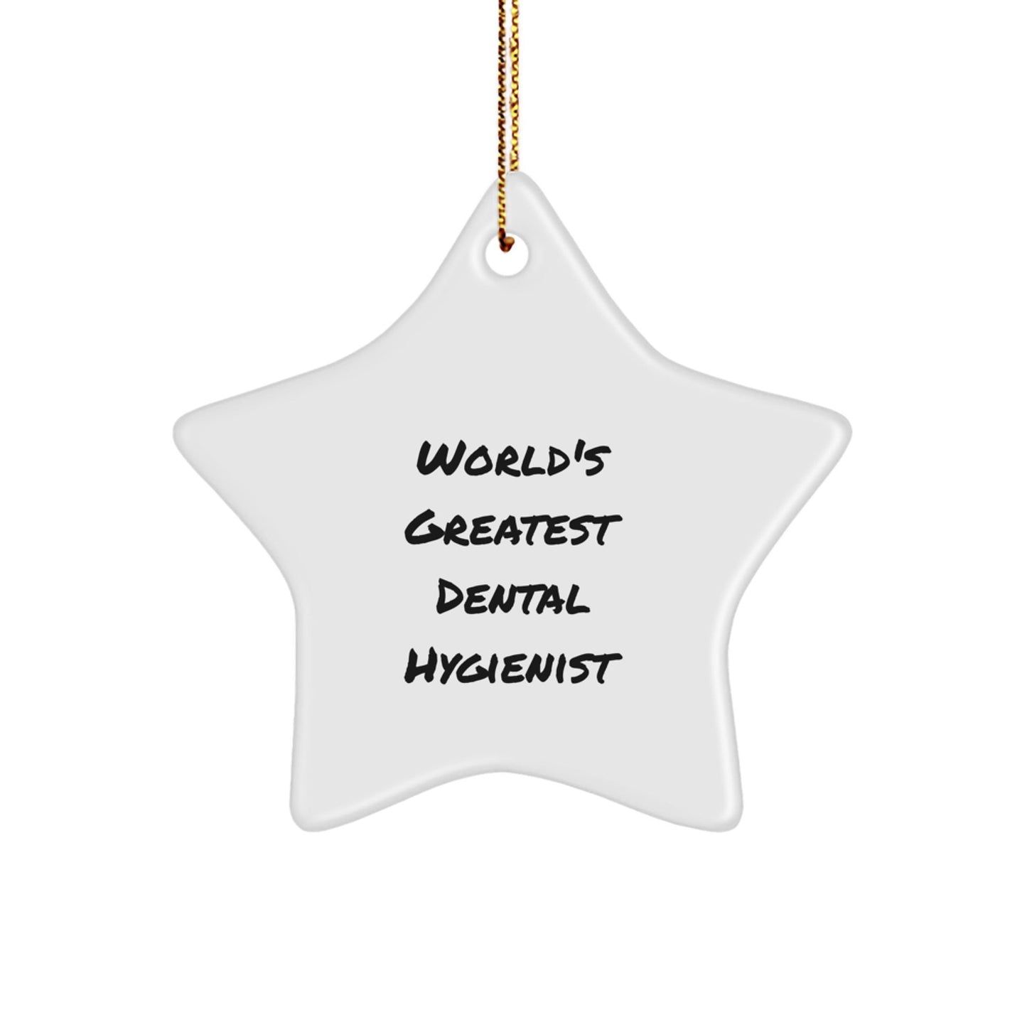 Funny World's Greatest Dental Hygienist Gifts for Her from Friends, Coworkers, or Family - Christmas Star Ornament for Dental Hygienist's Office or Home - The Buy Boom