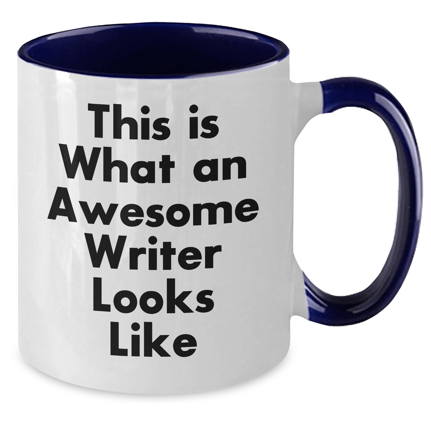 Funny Writer Gifts from Friends - This Is What An Awesome Writer Looks Like Two Tone Coffee Mug for Father's Day - The Buy Boom