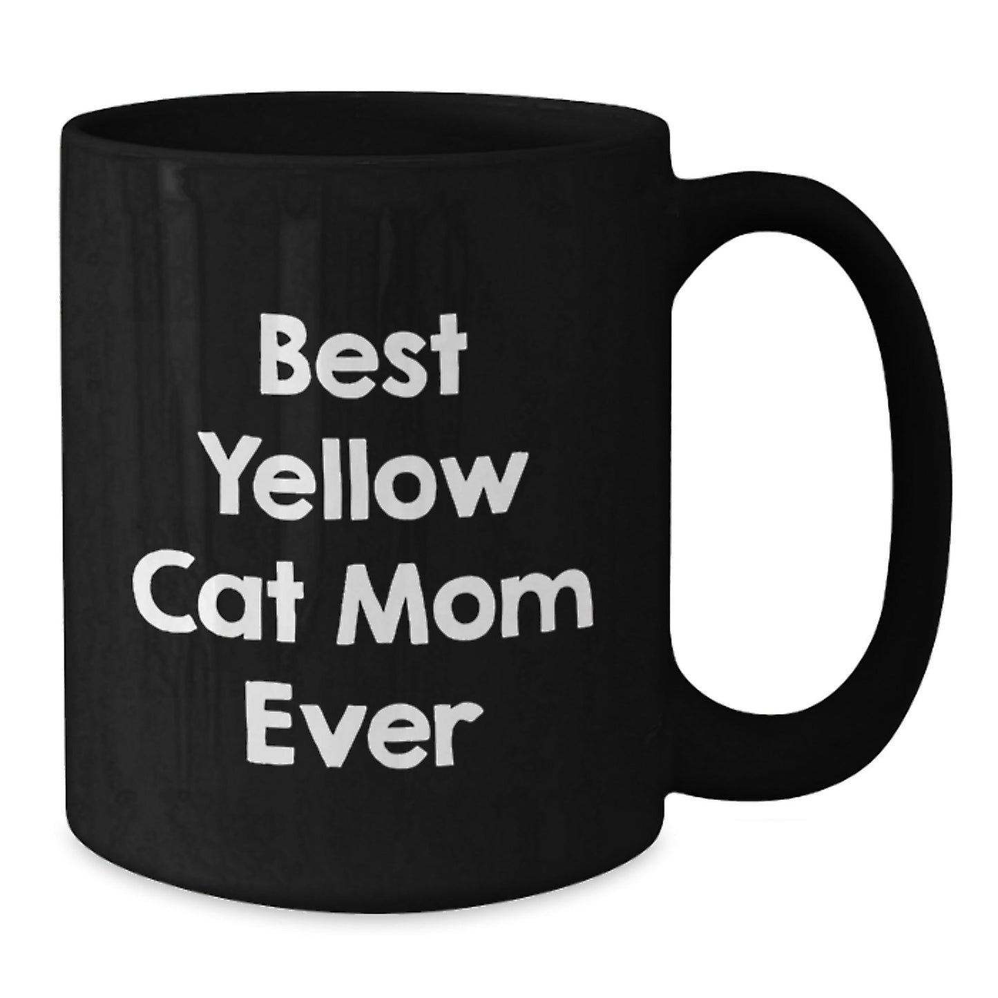 Funny Yellow Cat Mom Ever Black Coffee Mug Gifts from Friends for Graduation - The Buy Boom