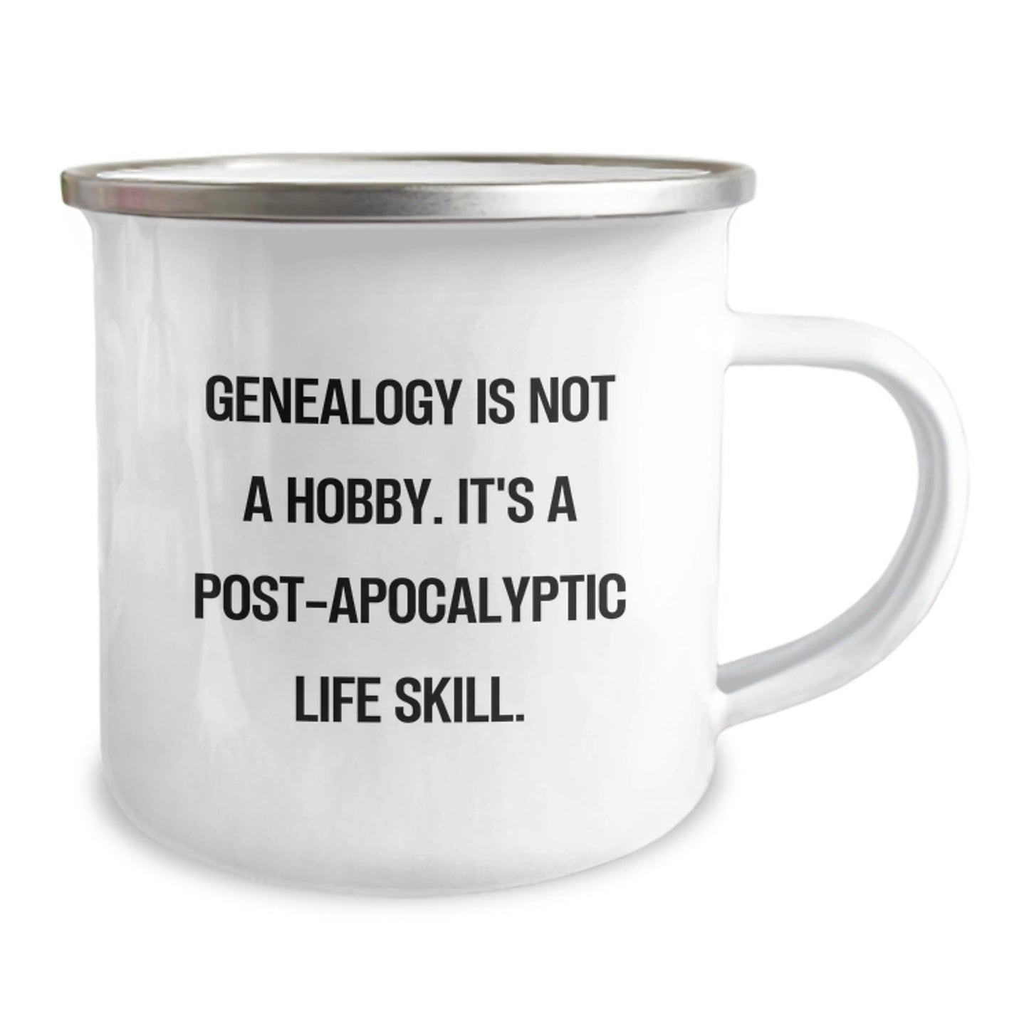 Genealogy Gifts from Family for Graduation Unique Mugs with Inspirational Quote, Camping Mug for Genealogy Enthusiasts, Funny Post - apocalyptic Life Skill - The Buy Boom