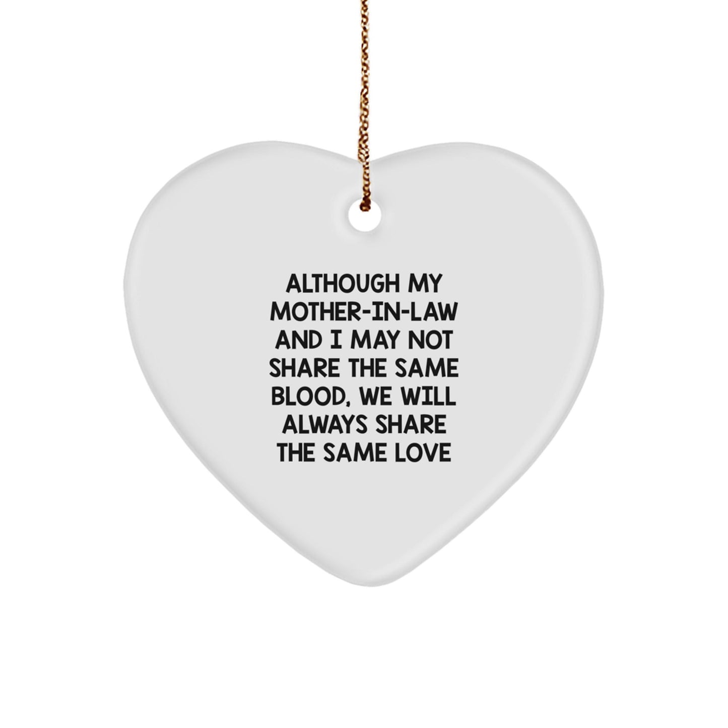 Gifts for Mom - in - law, Heart Ornament, Funny Quote Christmas Unique Gifts from Women, Heart - Shaped Decor for Family - The Buy Boom