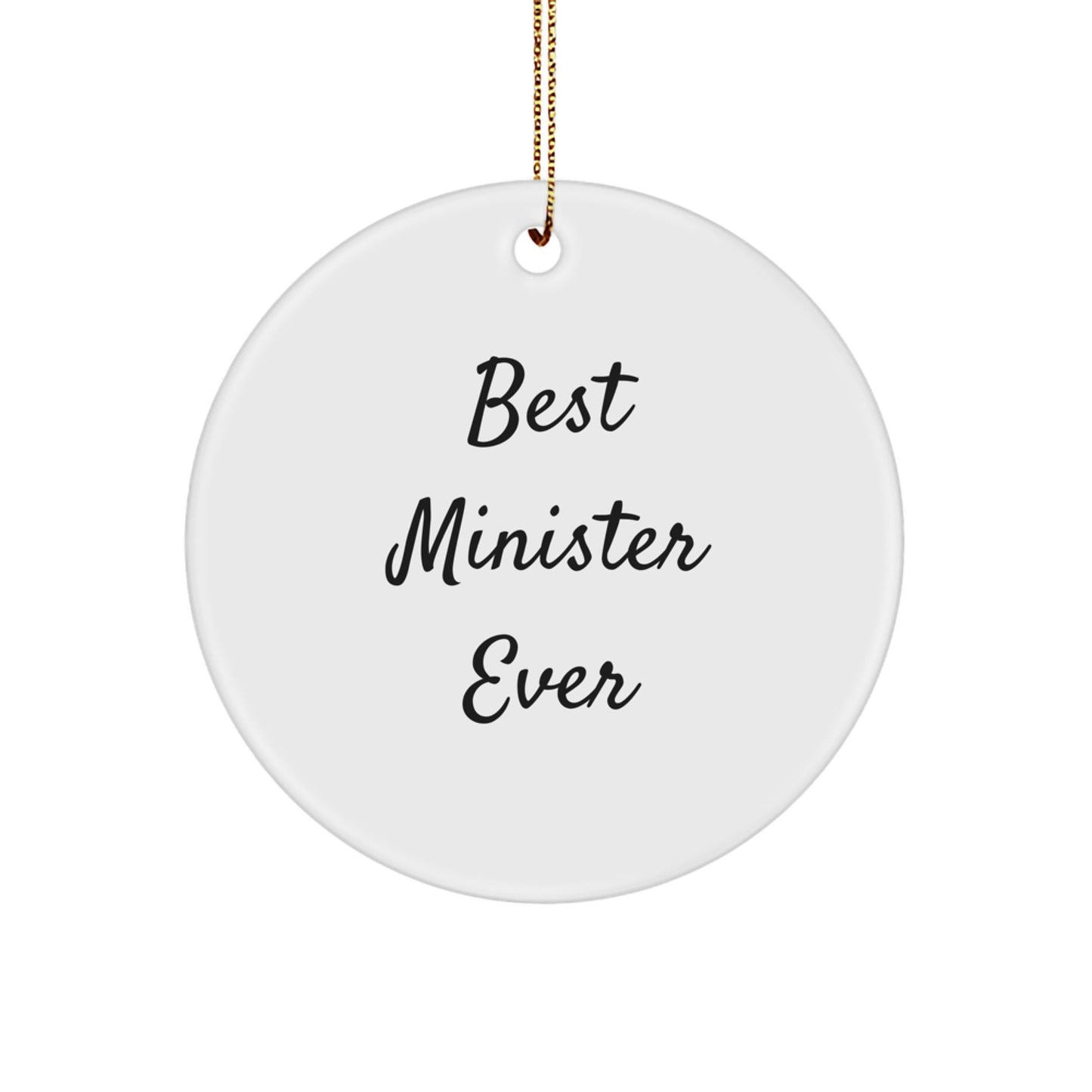 Gifts from Men for Best Minister Ever, Circle Ornament, Funny Quote, Christmas Unique - The Buy Boom