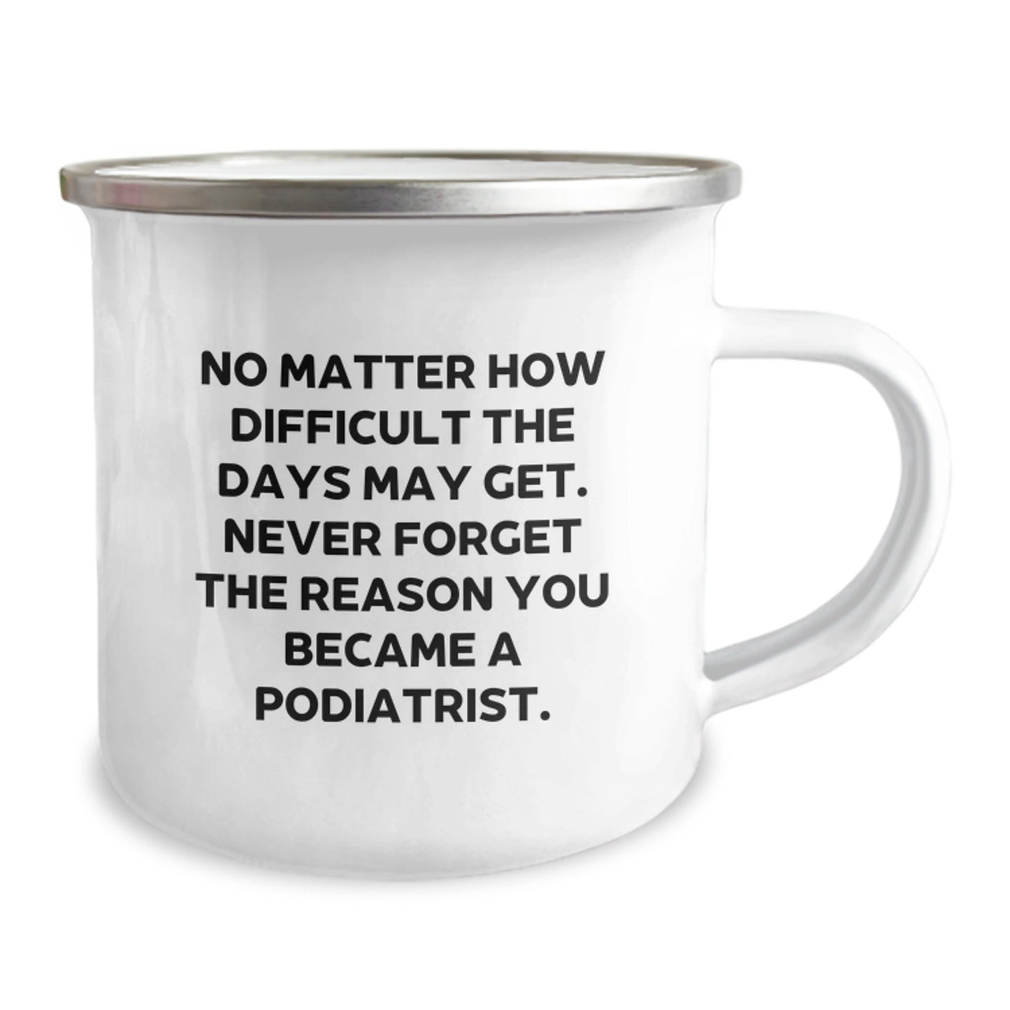 Gifts from Podiatrist Friends - Inspirational Podiatrist Christmas Unique Gift for Men, Funny Camping Mug for Podiatrist Lover, Never Forget Why You Became a Podiatrist - The Buy Boom