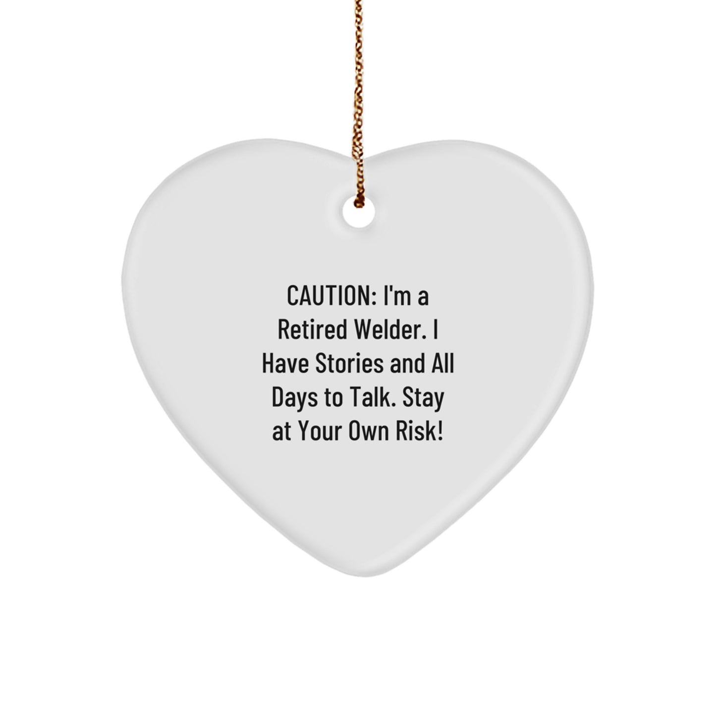 Funny Welder Gifts from Friends, Heart Ornament for Welders, Christmas Unique Gifts for Welder Men - Image 1