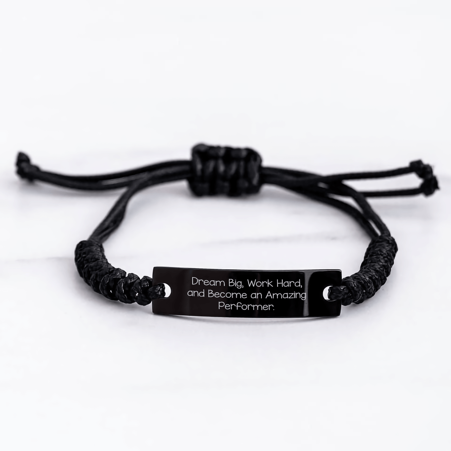 Inspirational Performer Rope Bracelet Gift for Graduation 'Dream Big, Work Hard, And Become An Amazing Performer.' from Friends to Men - The Buy Boom
