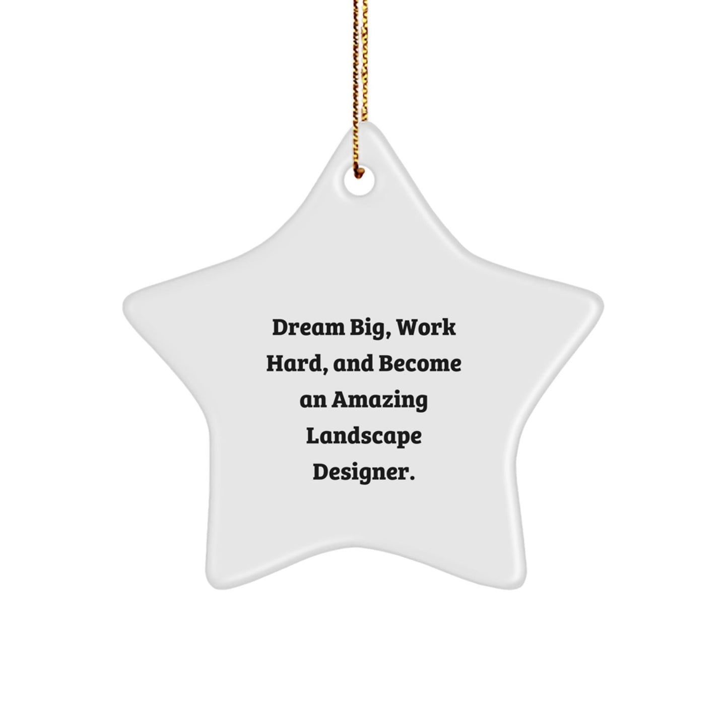 Inspiring Landscape Designer Christmas Star Ornament Gifts from Friends and Family with Funny Motivational Quote Work Hard Dream Big - The Buy Boom