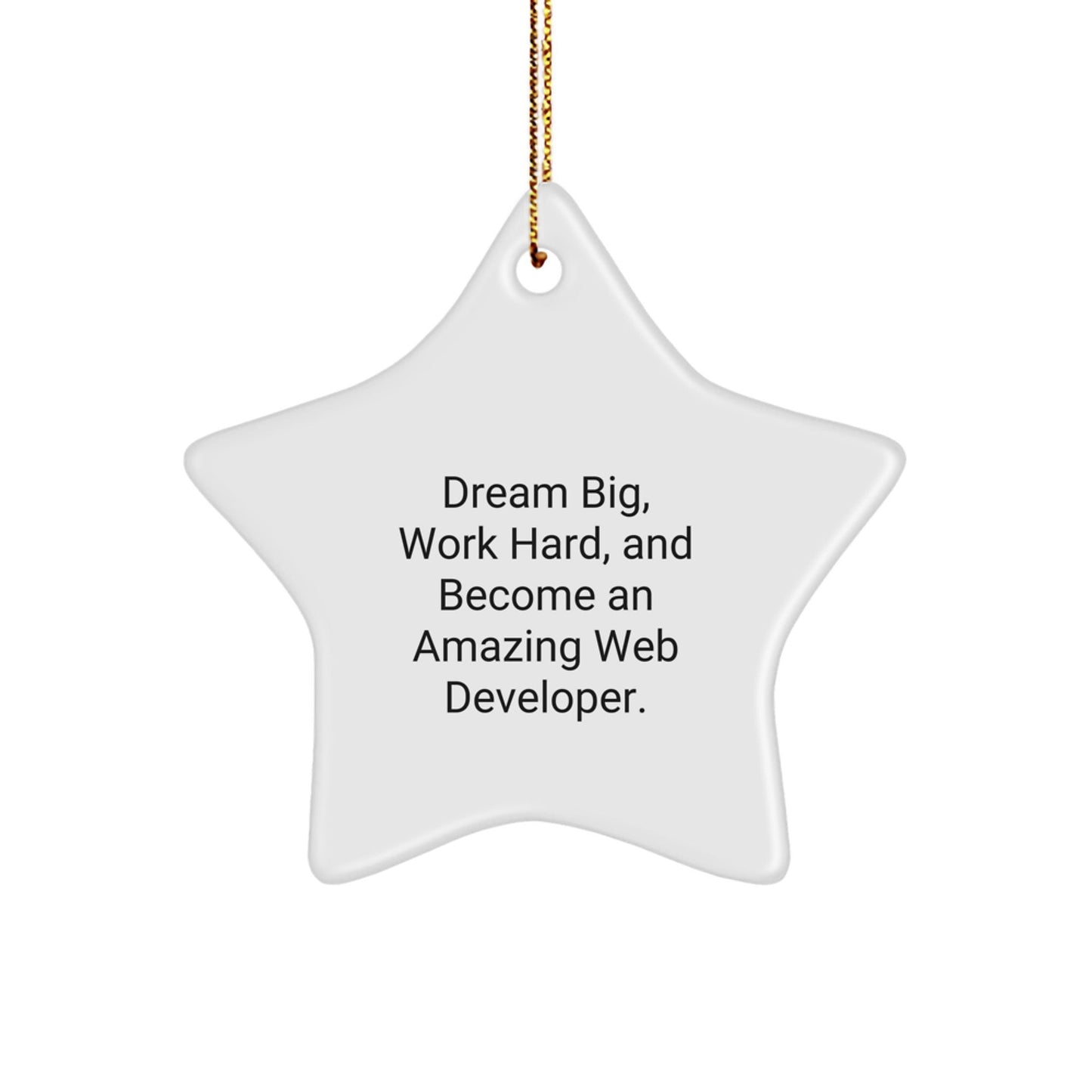 Inspiring Web Developer Star Ornament Gifts from Friends, Coworkers, or Family - Dream Big, Work Hard, And Become An Amazing Web Developer. Christmas Unique Gifts for Men, Women, or Gift Lovers - The Buy Boom