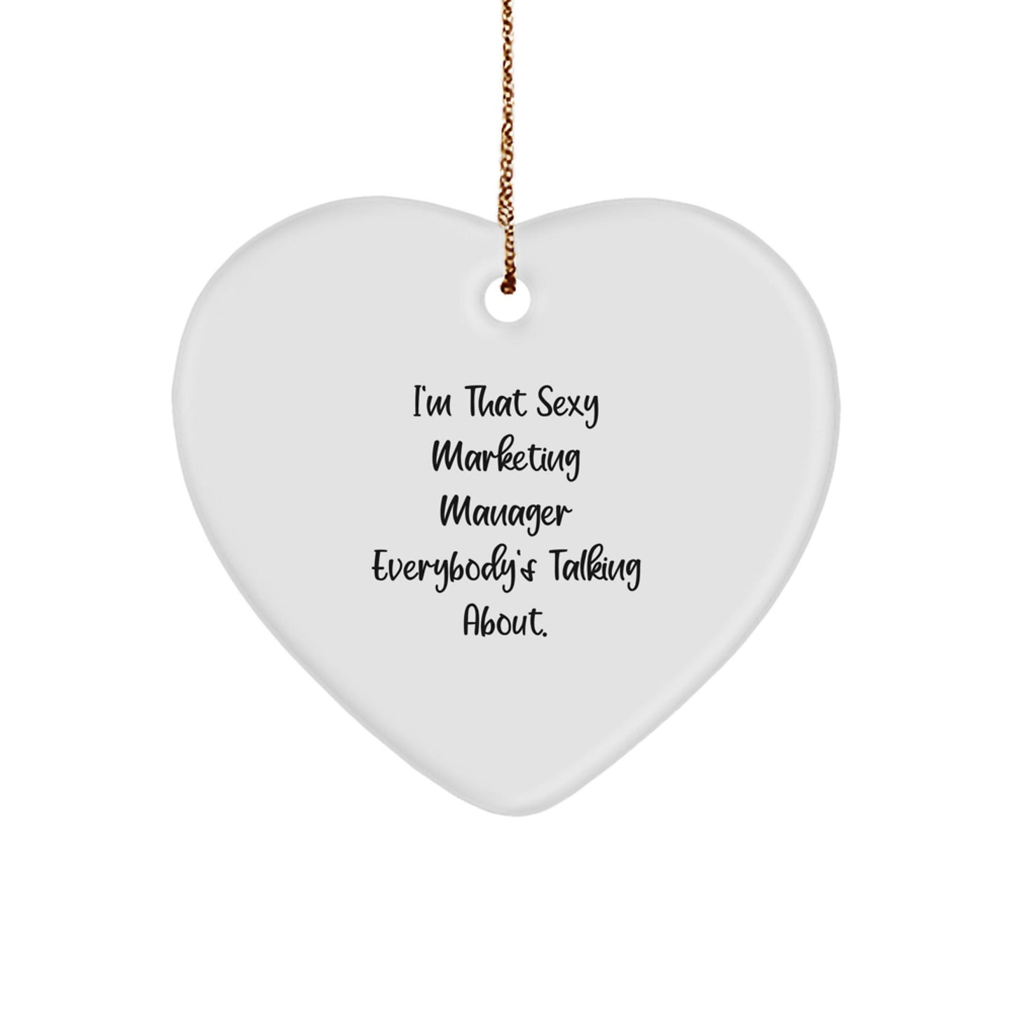 Marketing Manager Gifts, Funny Quote Heart Ornament, Gifts from Mom to Marketing Manager, Perfect Christmas Unique Gifts for Marketing Manager - The Buy Boom