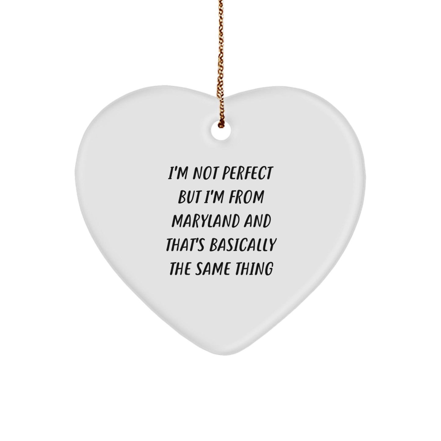 Maryland Love Gifts from Maryland - Funny Heart Ornament, Ideal Gifts for Maryland Friends, Family, Coworkers, and More, Unique Christmas Unique Gifts - The Buy Boom