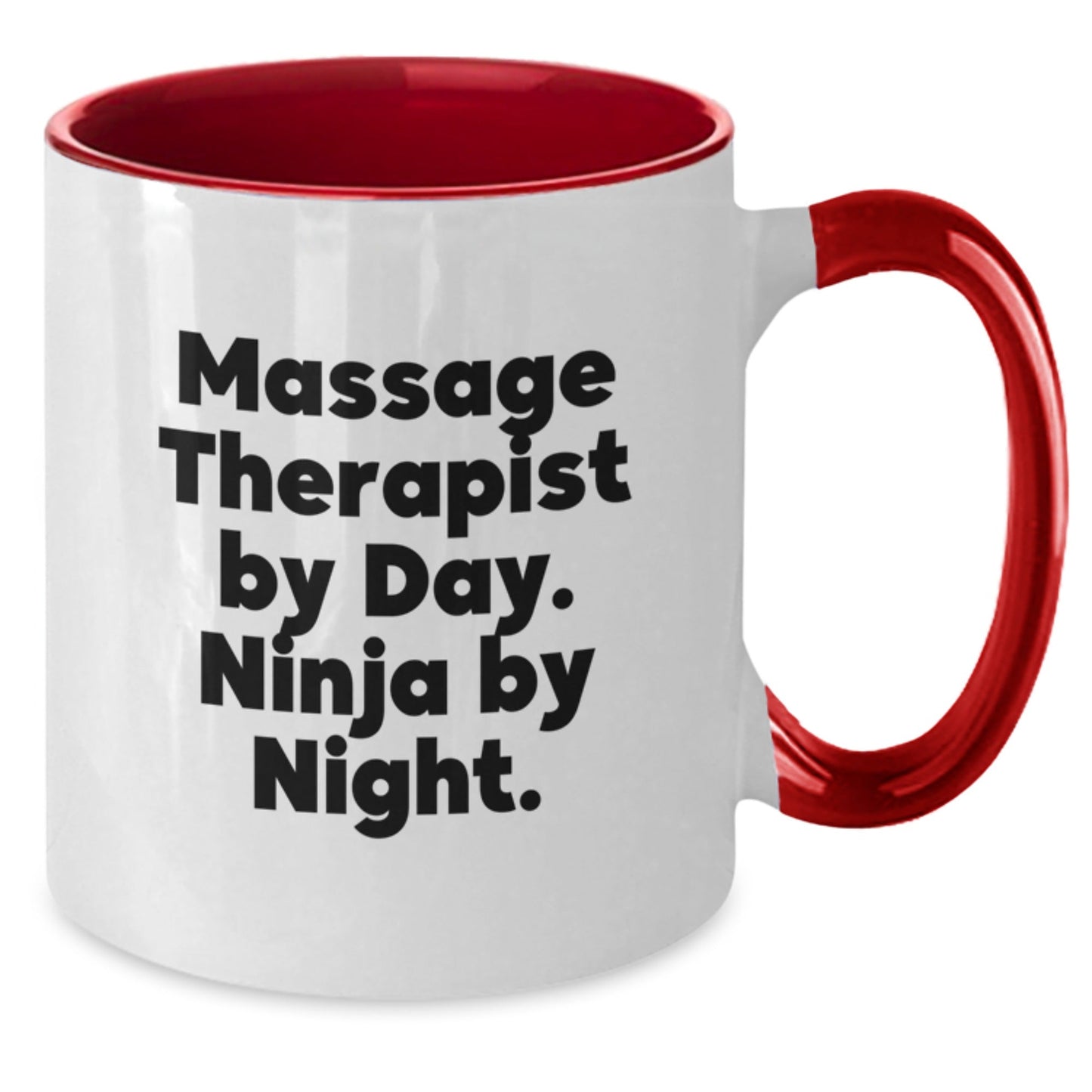 Massage Therapist Gifts from Friends, Cute Two Tone Coffee Mug for Graduation, 'Massage Therapist By Day. Ninja By Night.' - The Buy Boom