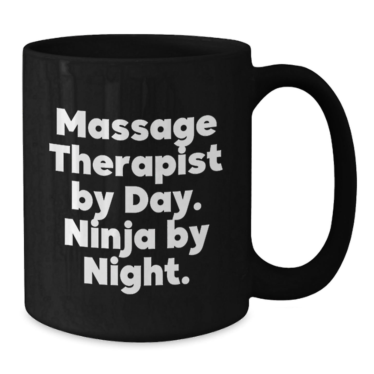 Massage Therapist Gifts from Friends to Inspire, Funny Black Coffee Mug for Graduation, Massage Therapist By Day. Ninja By Night., Unique Gifts for Massage Therapist Women - The Buy Boom