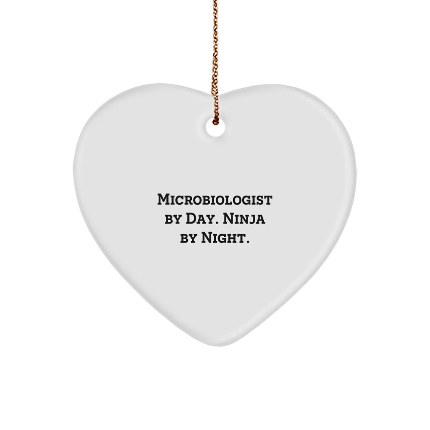 Microbiologist Gifts, Funny Quote Christmas Heart Ornament Gifts from Friends for Microbiologist, Unique Gifts for Men - The Buy Boom