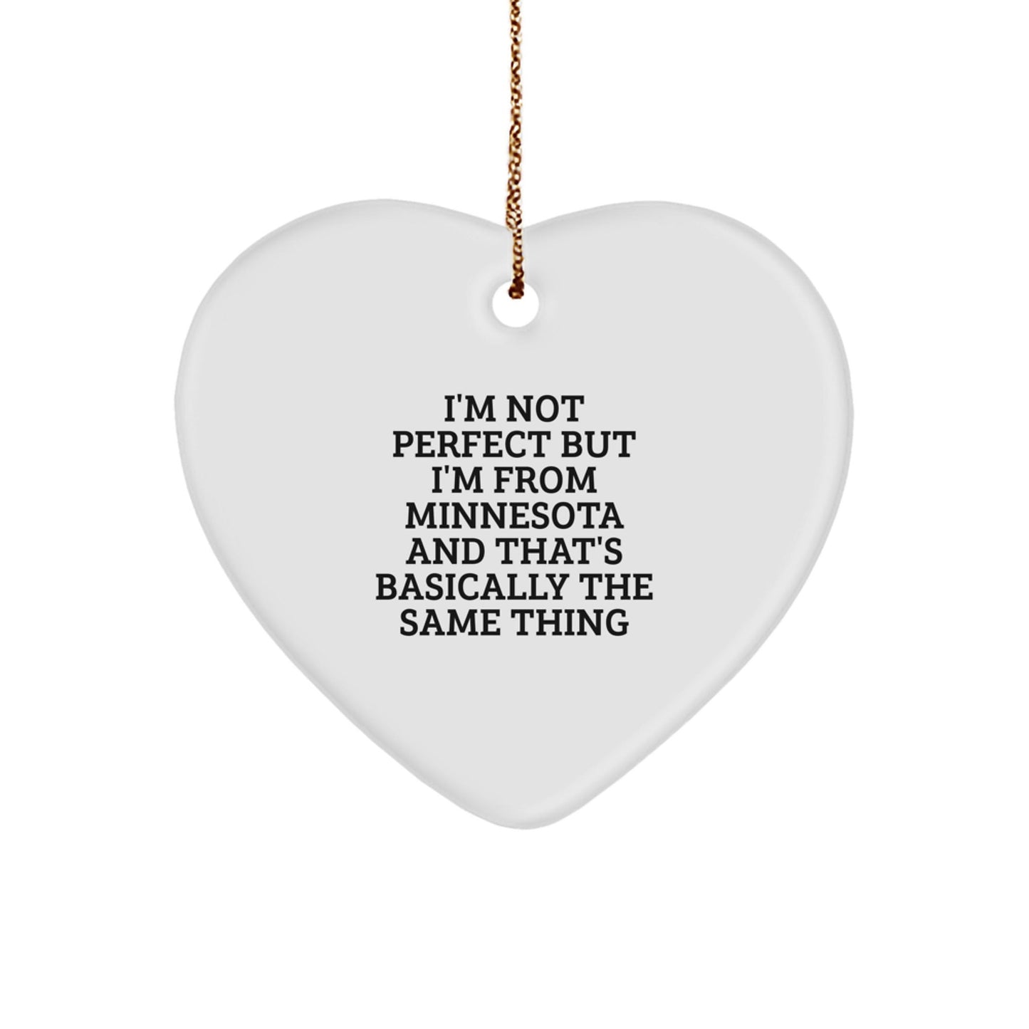 Minnesota Heart Ornament, Funny Quote, Gifts from Family, for Friends, Unique Christmas Memorable Present - The Buy Boom