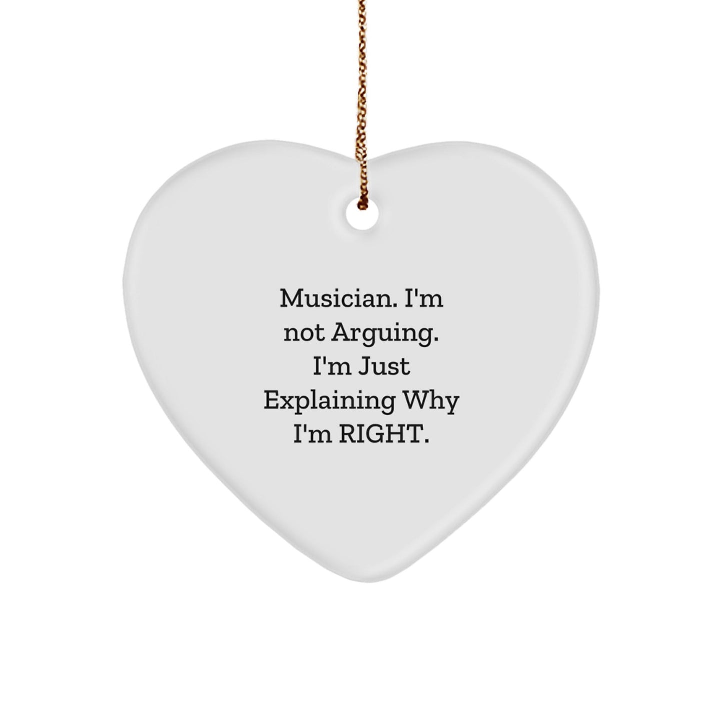 Musician Heart Ornament Funny Quote Gift from Friends or Family, Perfect for Christmas Unique Gifts for Men or Women - The Buy Boom