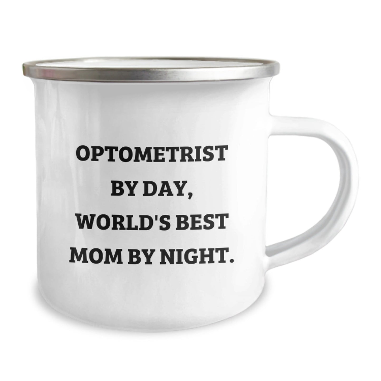 Optometrist Gifts for Graduation, Funny 'Optometrist By Day, World's Best Mom By Night.' Camping Mug, Gifts from Family, Gifts for Optometrist - The Buy Boom