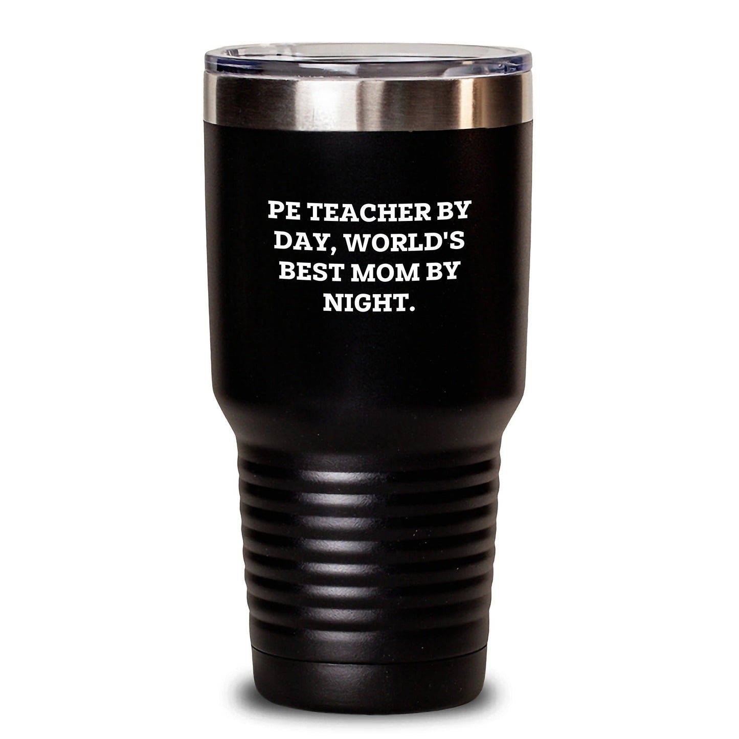 PE Teacher Gifts for Men, Funny Quote Tumbler, Graduation Unique Gifts from Family, 'Pe Teacher By Day, World's Best Mom By Night.' - The Buy Boom