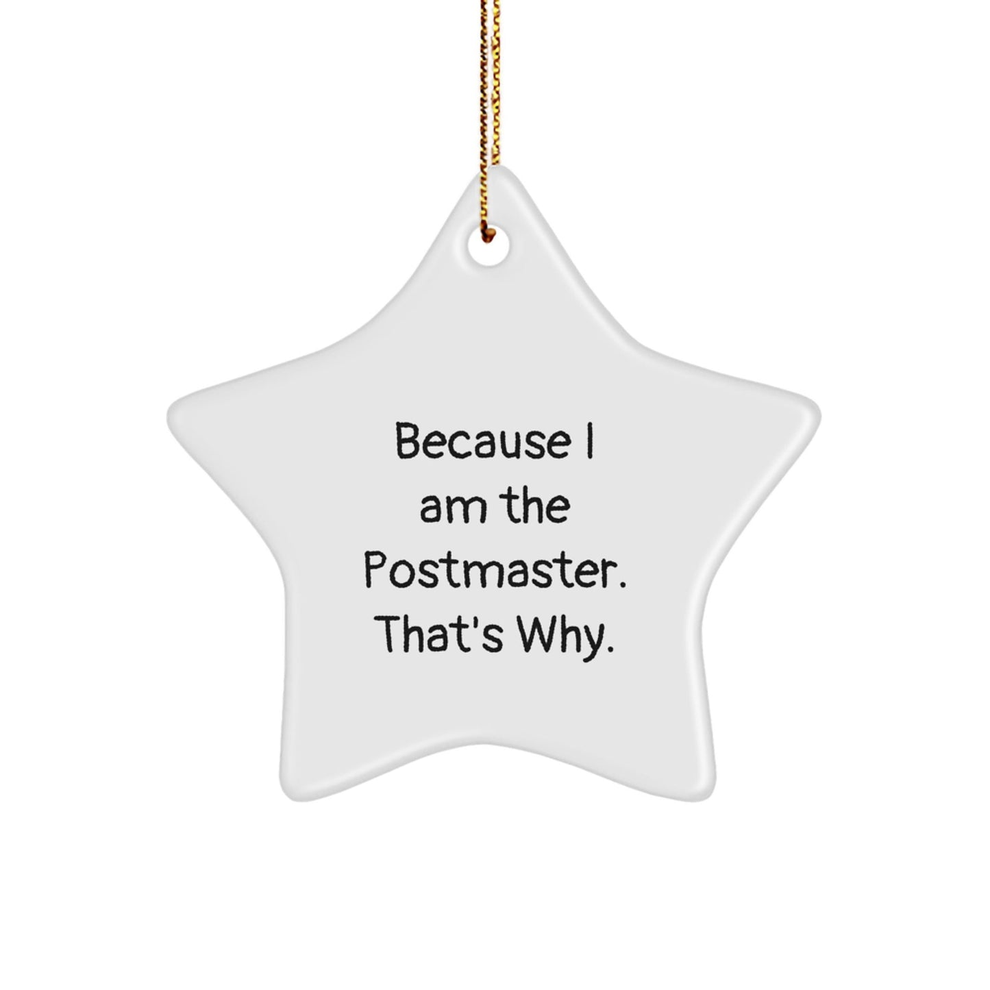Postmaster Christmas Star Ornament Funny Quote Gifts from Men for Men - The Buy Boom