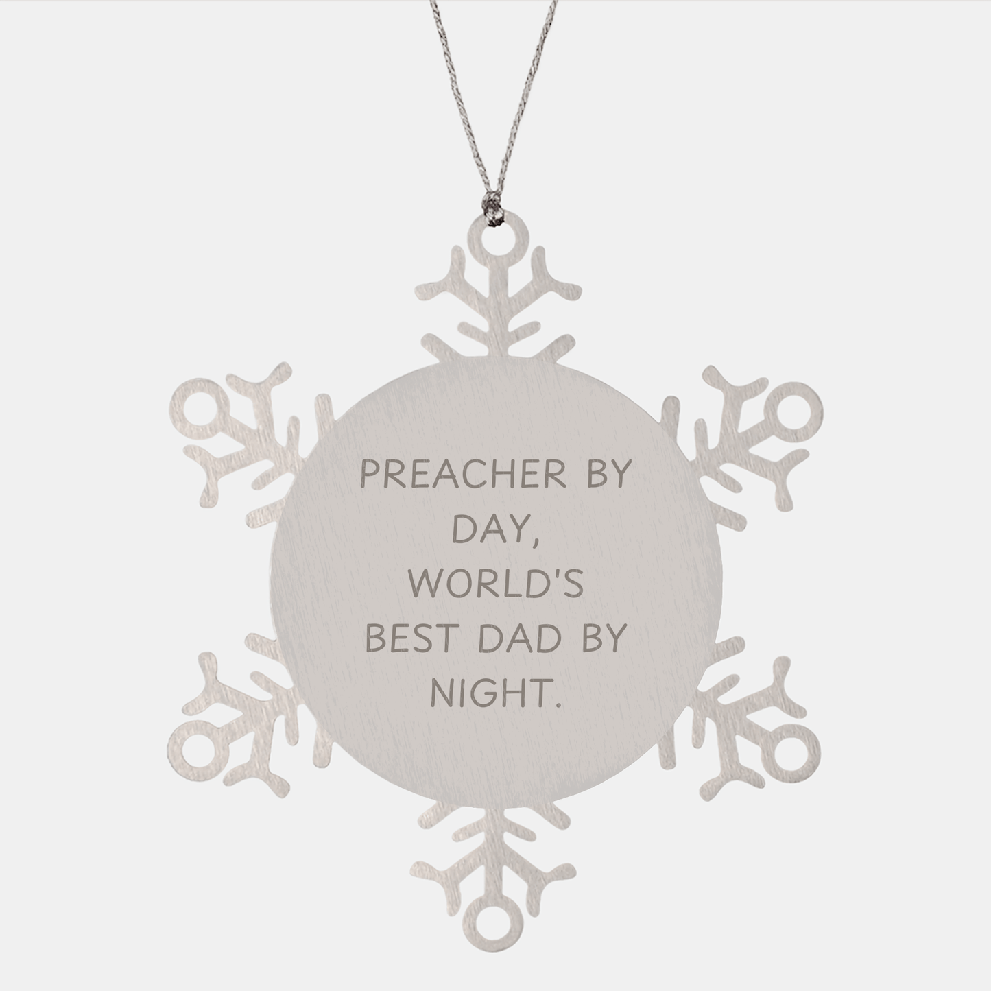 Preacher Snowflake Ornament Gifts from World's Best Dad By Night, Funny Quote, Christmas Unique Presents - The Buy Boom