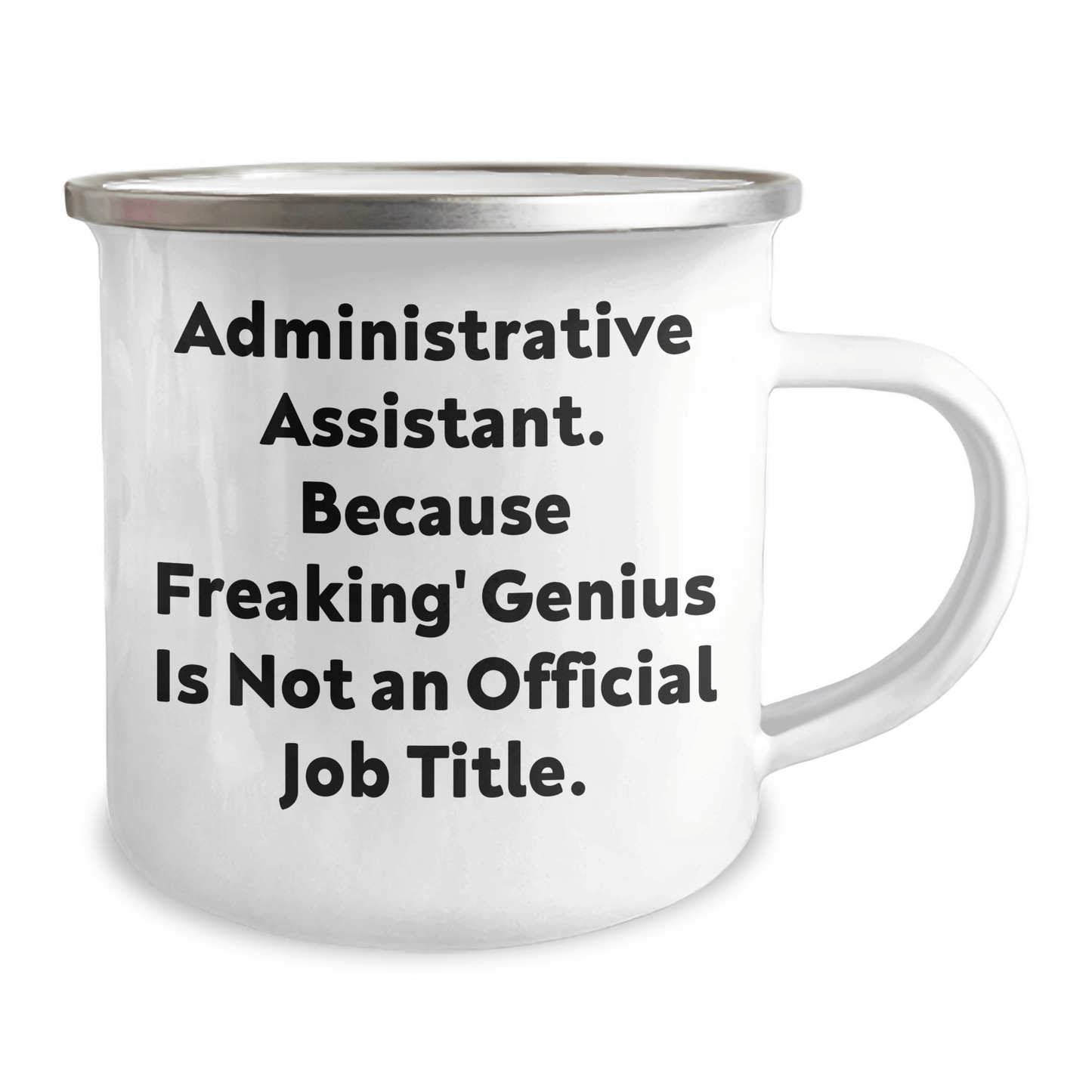 Quirky Administrative Assistant Gifts from Friends - 'Administrative Assistant. Because Freaking' genius Is Not An Official Job Title.' Funny Graduation Unique Gifts for Men Women Coworkers Family - The Buy Boom