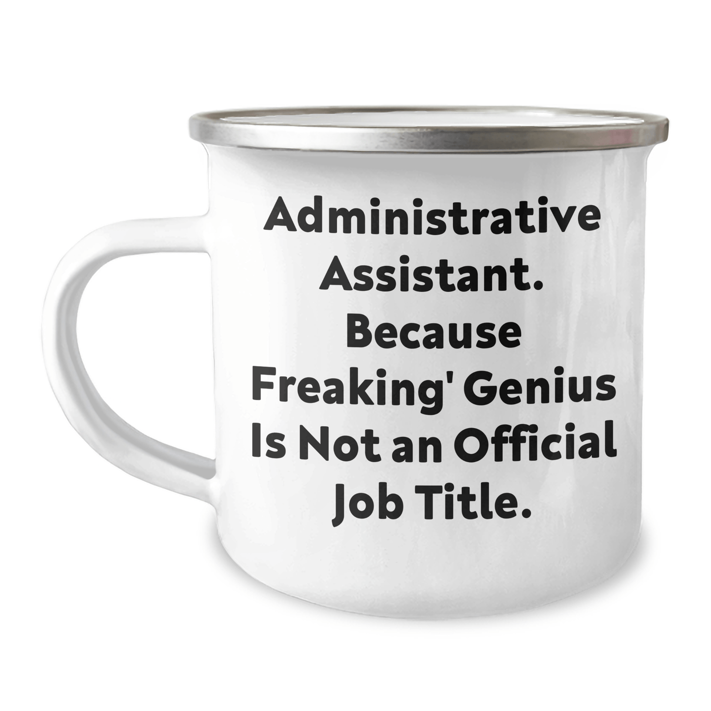 Quirky Administrative Assistant Gifts from Friends - 'Administrative Assistant. Because Freaking' genius Is Not An Official Job Title.' Funny Graduation Unique Gifts for Men Women Coworkers Family - The Buy Boom