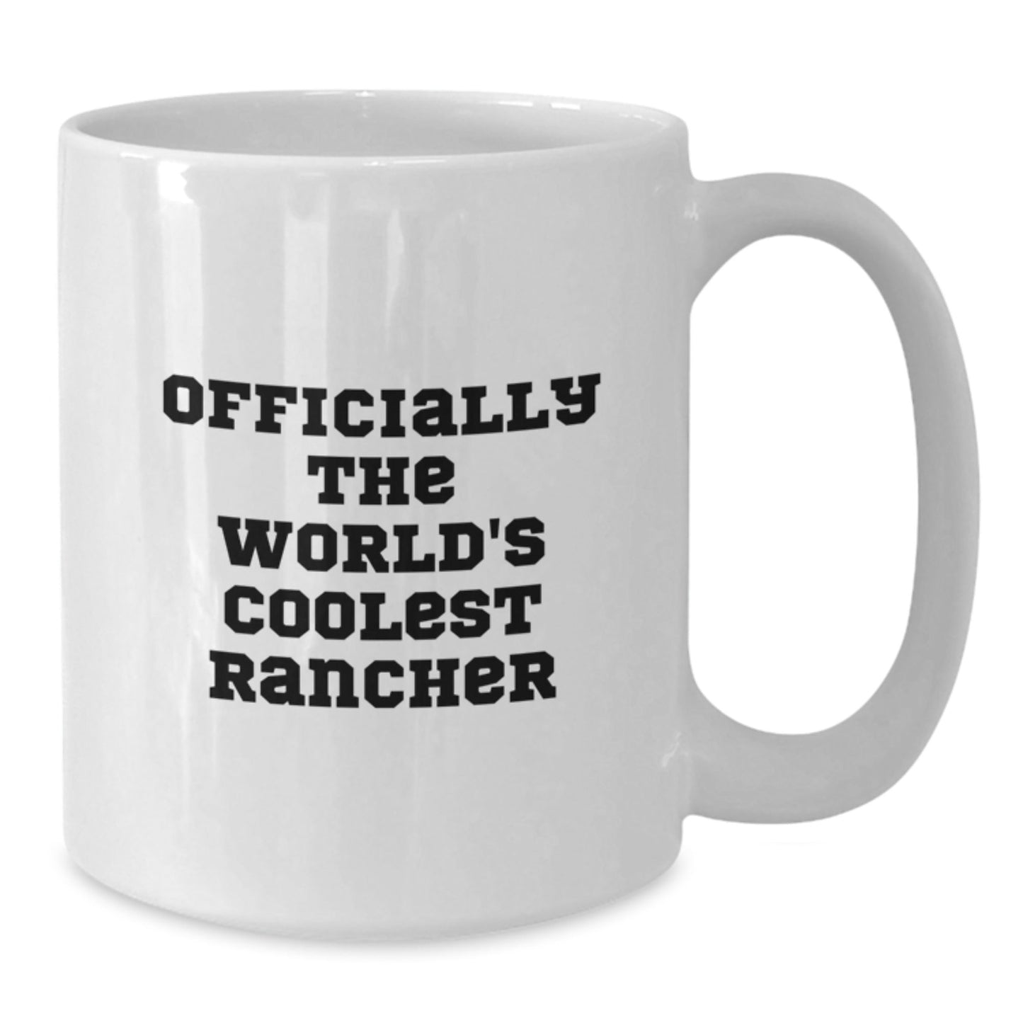 Rancher Gifts from Men for Christmas Unique Ideas Funny White Coffee Mugs Officially The World's Coolest Rancher - The Buy Boom