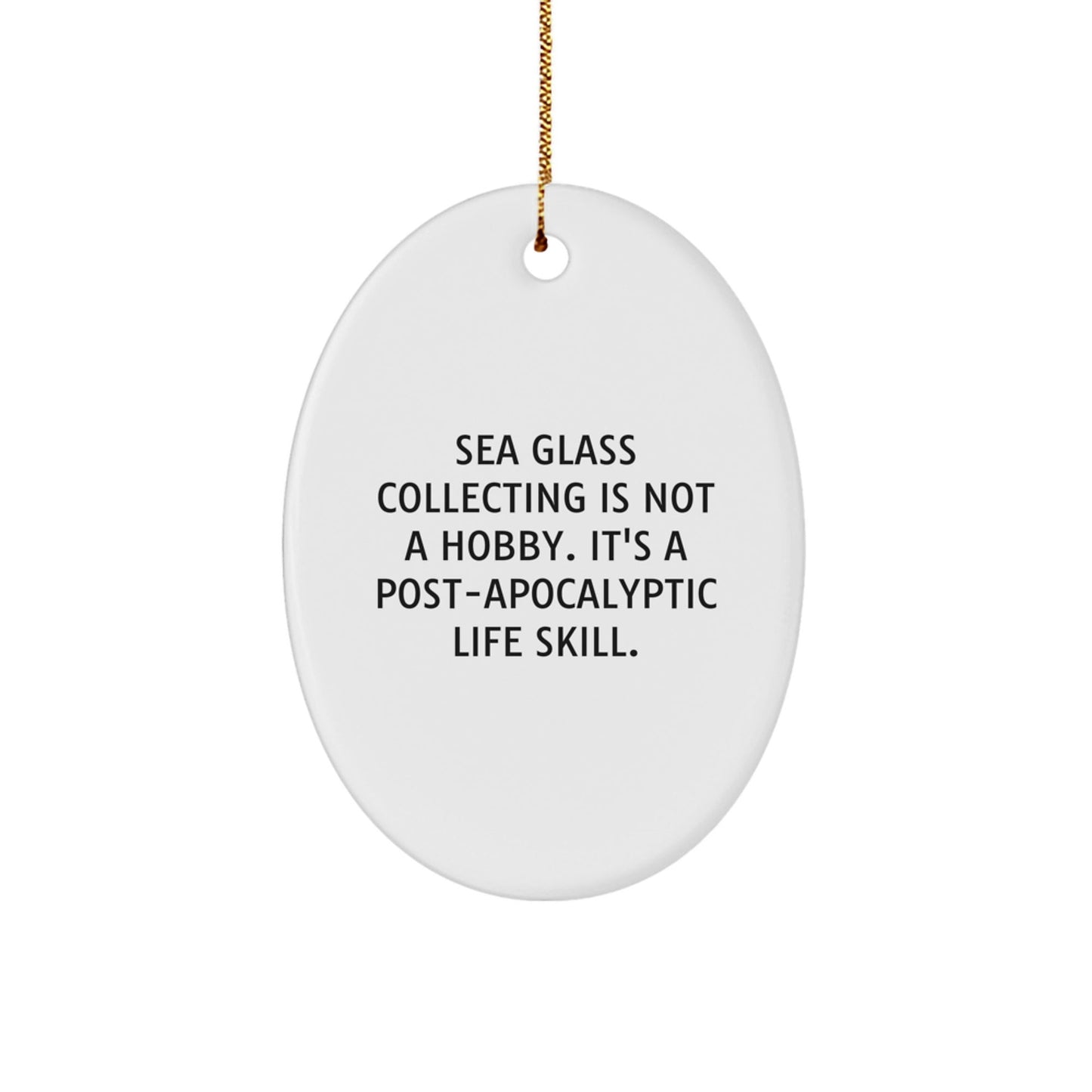 Sea Glass Collecting Gifts for Women - Funny Oval Ornament - Gifts from Family for Christmas Unique Gifts - The Buy Boom