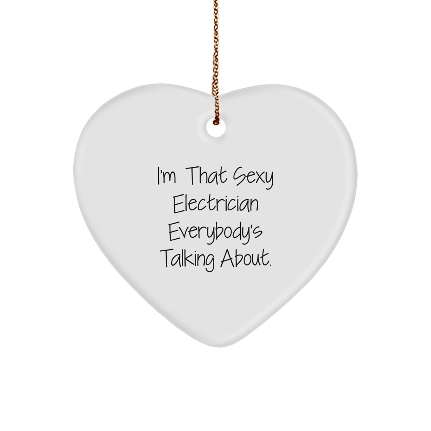 Sexy Electrician Gifts from Friends and Family, Christmas Unique Ideas for Electrician Men and Women, Heart Ornament for Electricians - The Buy Boom