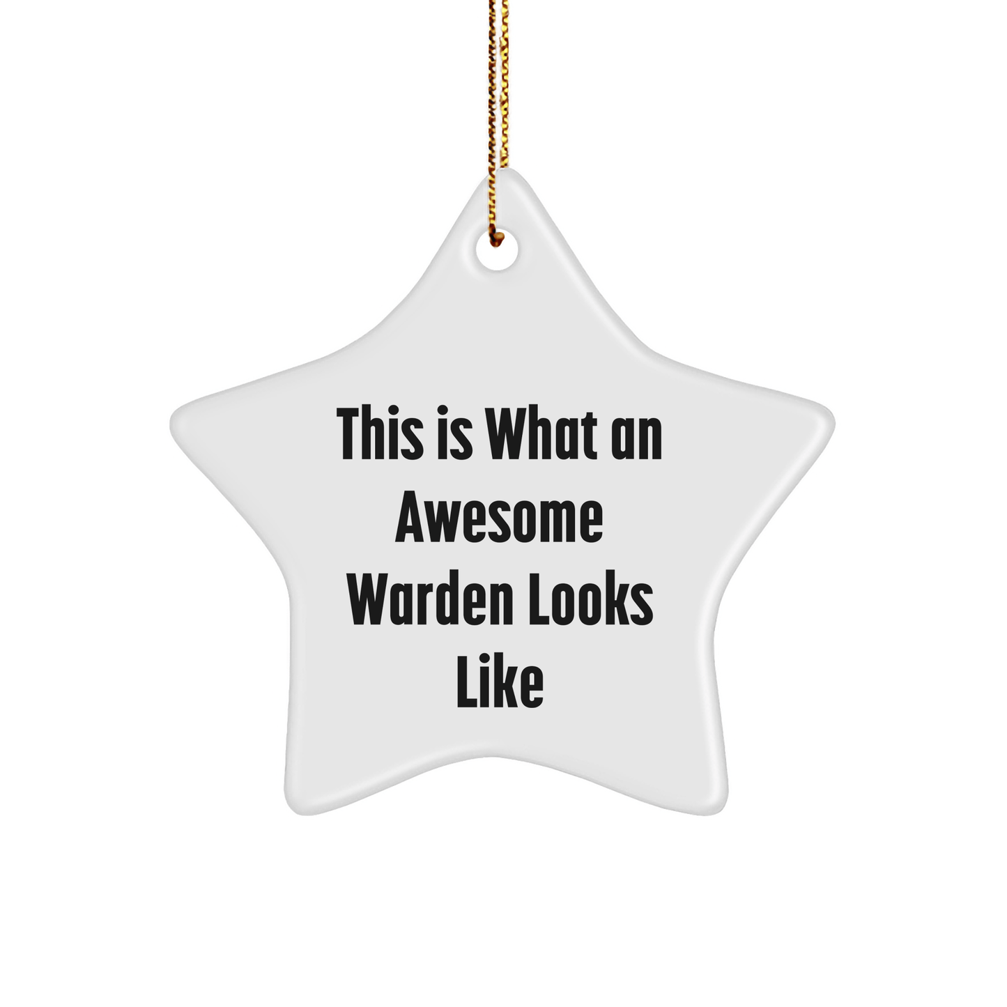 Warden Gifts from Friends, This Is What An Awesome Warden Looks Like, Star Ornament for Christmas - The Buy Boom