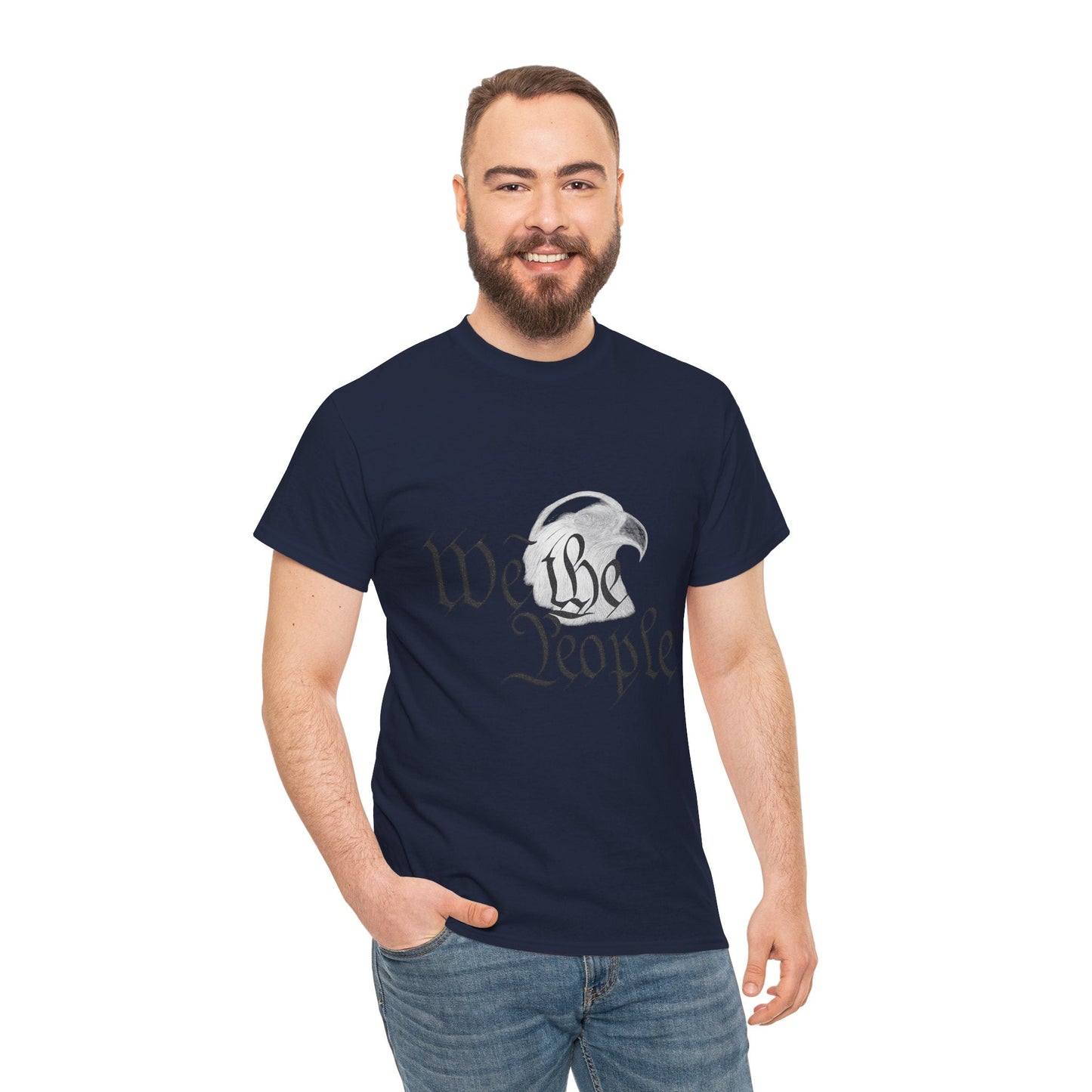 “We the People” Patriotic T-Shirt – Unisex Heavy Cotton Tee for Everyday Freedom, Activists & American Pride - The Buy Boom