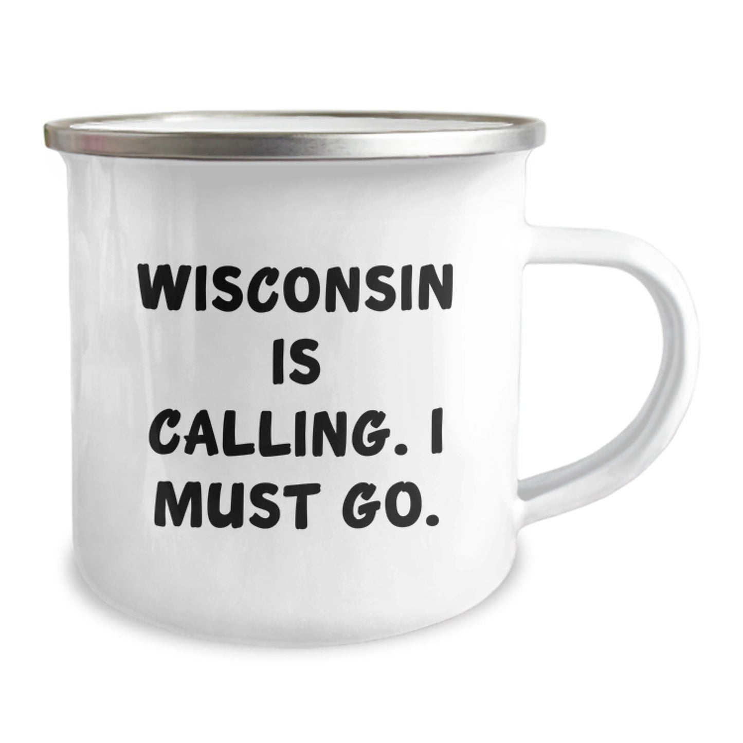 Wisconsin Adventure Gifts from Friends for Birthday - 'Wisconsin Is Calling. I Must Go.' Funny Camping Mug - The Buy Boom