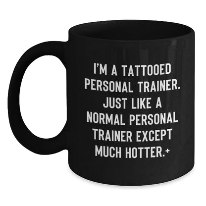 Funny Personal Trainer Mugs, Gifts from Friends for Personal Trainer Men, Unique Black Coffee Mug for Christmas - Main