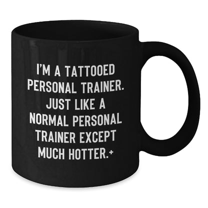 Funny Personal Trainer Mugs, Gifts from Friends for Personal Trainer Men, Unique Black Coffee Mug for Christmas - Additional
