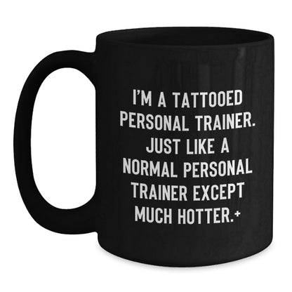 Funny Personal Trainer Mugs, Gifts from Friends for Personal Trainer Men, Unique Black Coffee Mug for Christmas - Main