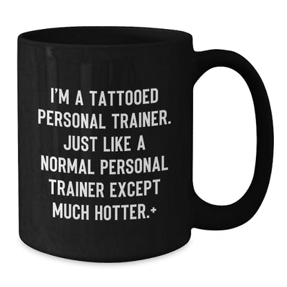 Funny Personal Trainer Mugs, Gifts from Friends for Personal Trainer Men, Unique Black Coffee Mug for Christmas - Additional