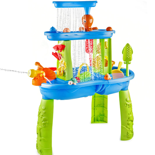 3-Tier Kids Splash Table: Outdoor Water & Sand Fun