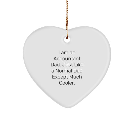 Accountant Dad Gifts from Men - Heart Ornament for Christmas Unique Gifts - The Buy Boom
