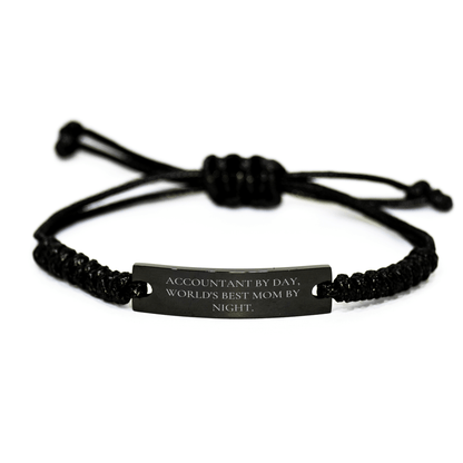Accountant Gifts by Day, World's Best Dad by Night - Adjustable Rope Bracelet, Perfect for Father's Day from Mom, Gifts for Accountants - The Buy Boom