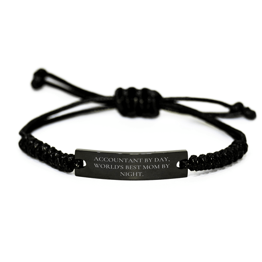 Accountant Gifts by Day, World's Best Dad by Night - Adjustable Rope Bracelet, Perfect for Father's Day from Mom, Gifts for Accountants - The Buy Boom