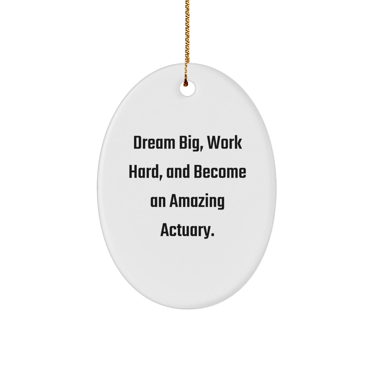 Actuary Oval Ornament Gift for Friends, Funny Inspirational Quote, Unique Christmas Decorations from Family, Ideal Gift for Actuary Men Women - The Buy Boom