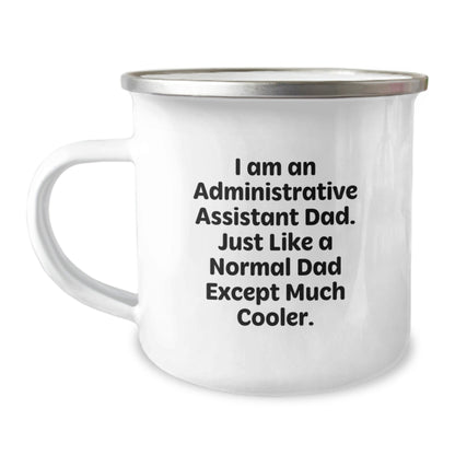 Administrative Assistant Dad Camping Mug, Funny Quote, Christmas Unique Gifts for Office Workers from Men - The Buy Boom