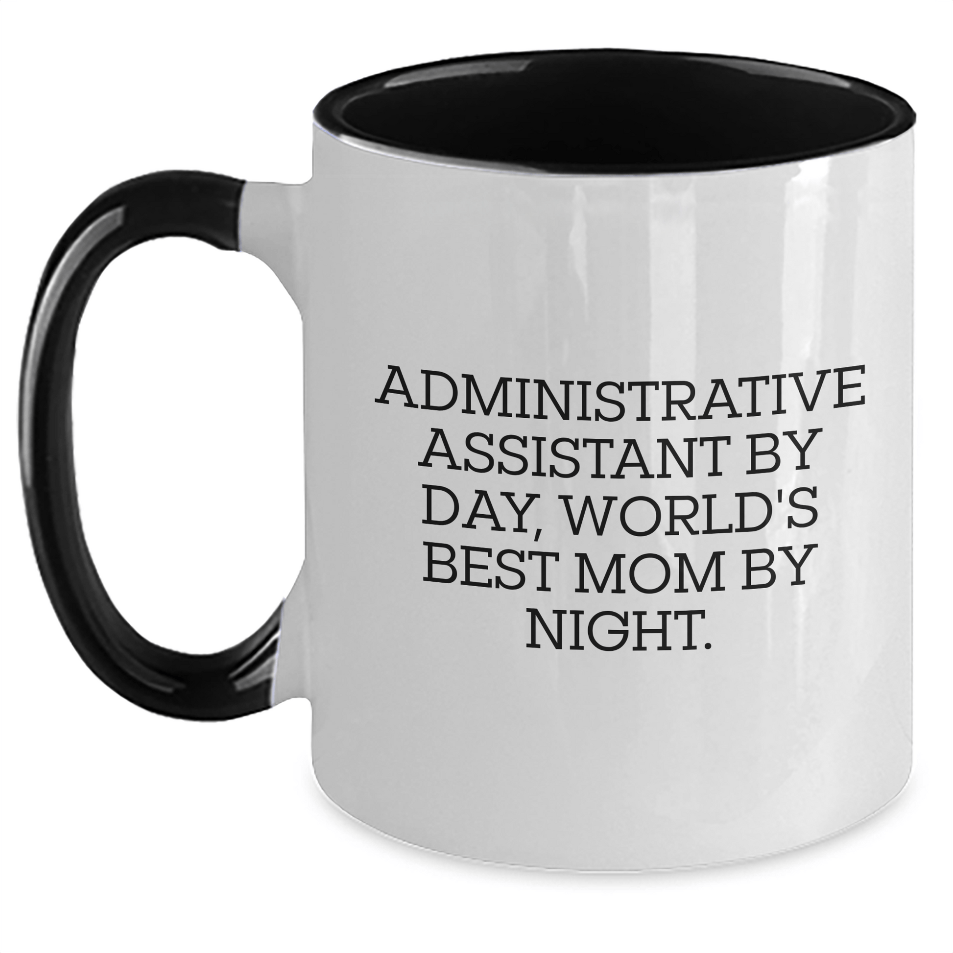 Administrative Assistant Funny Mugs, Gifts from Friends and Family, 'Administrative Assistant By Day, World's Best Mom By Night.' Coffee Mug, Two Tone Design, Father's Day Unique Gifts - The Buy Boom