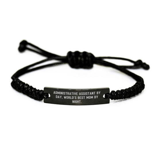 Administrative Assistant Gifts from Men to Men - 'By Day, World's Best Mom By Night' Rope Bracelet for Father's Day - The Buy Boom