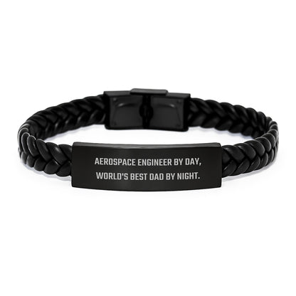 Aerospace Engineer Gifts from Men to Friends - Inspirational Quote Interlaced Leather Bracelet for Graduation - The Buy Boom