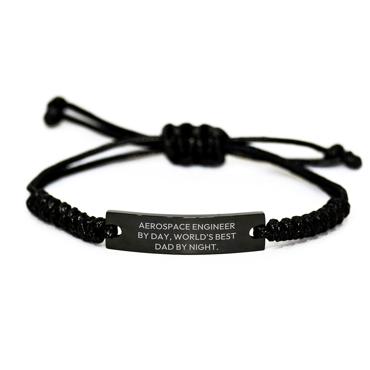 Aerospace Engineer Gifts Funny Quotes Rope Interlaced Black Stainless Steel Adjustable Graduation Unique Gifts from Dad to Son - The Buy Boom