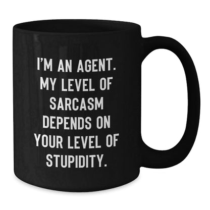 Agent Black Coffee Mugs Funny Quote Gifts for Men Women Friends Agents Christmas Unique Presents - The Buy Boom