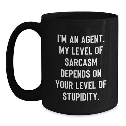 Agent Black Coffee Mugs Funny Quote Gifts for Men Women Friends Agents Christmas Unique Presents - The Buy Boom