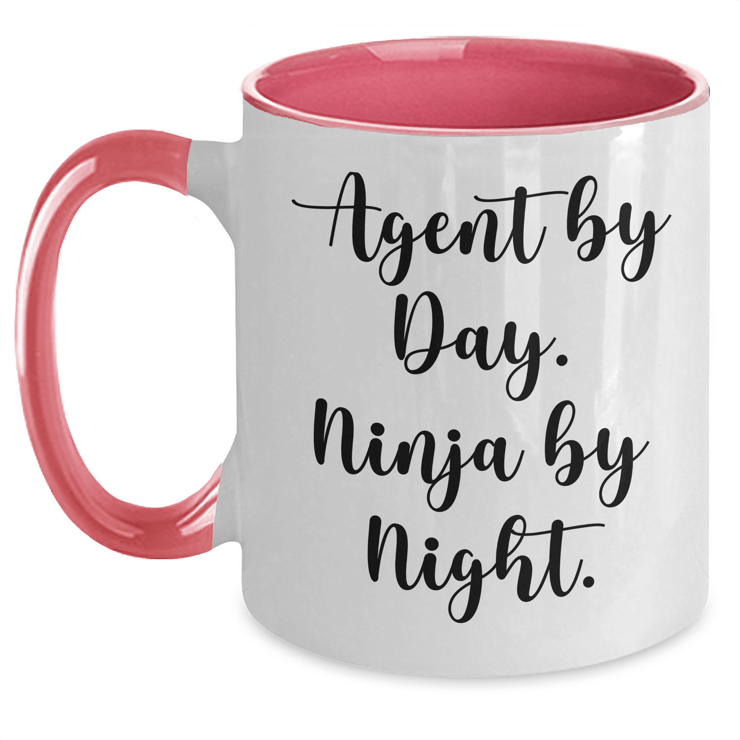 Agent By Day, Ninja By Night, Two Tone Coffee Mugs for Father's Day Unique Gifts from Men to Agents, Funny Quote - The Buy Boom
