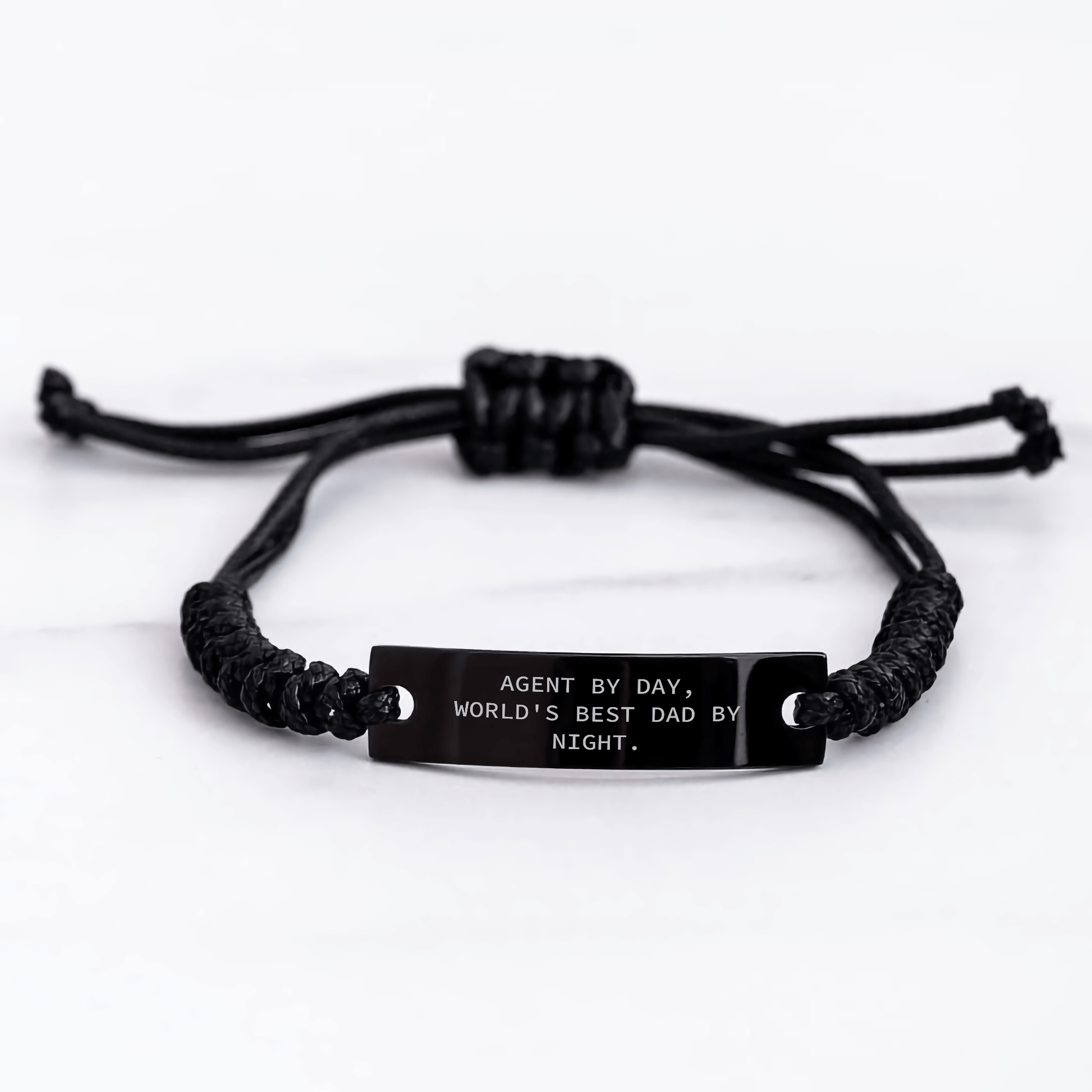 Agent By Day, World's Best Dad By Night Rope Bracelet Gifts for Agents on Father's Day, Unique Agent Gifts from Men, Agent Accessories - The Buy Boom