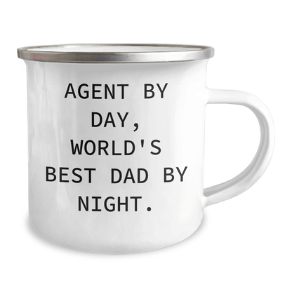 Agent Gifts for Father's Day - Camping Mug - 'Agent By Day, World's Best Dad By Night.' - Gifts from Men to Agent - The Buy Boom